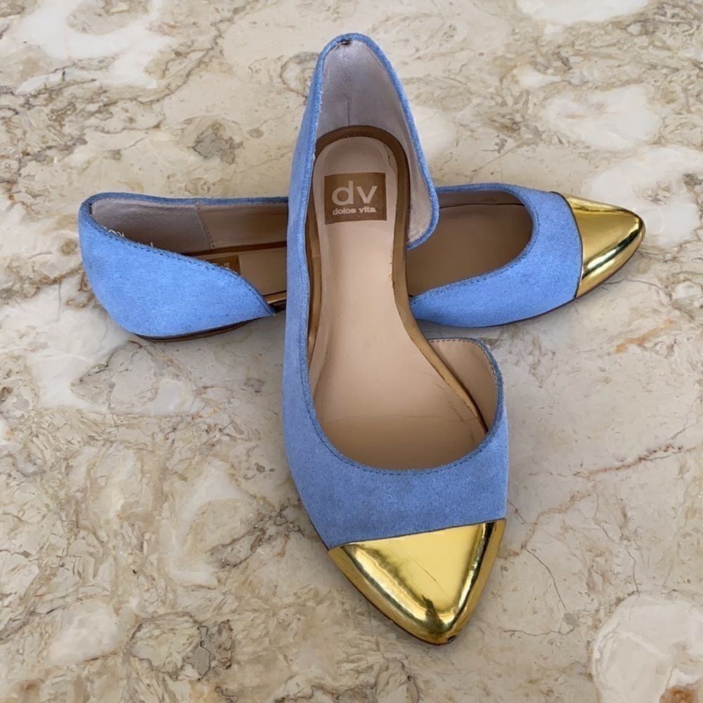 Dolce Vita Gold Tone Metal Flats
